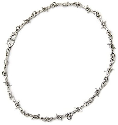 PULABO Small wire Brambles Iron Unisex Choker Necklace Women Hip-hop Gothic Punk Style Barbed Wire Little thorns Chain Choker Gifts Creative