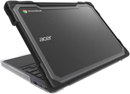 Gumdrop SlimTech Case Fits Acer Chromebook 511 (C736) Clamshell - Durable, Lightweight, Shockproof, Drop Tested and Reliable Device Protection for Kids, K-12 Students, Classroom and School Use - Black
