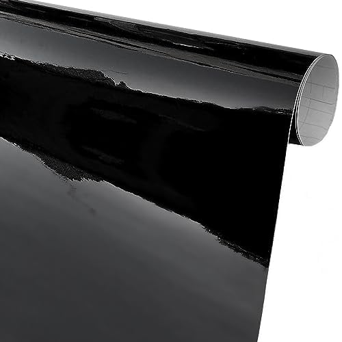 Carbon Folie,Schwarz Glänzend,Selbstklebend Autofolie aus Vinyl, Arespark Auto Schutz Carbon Folie (150 X 30cm)