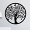 Metal Tree of Life Hanging Wall Art Decoration 30x30cm Openwork Sculpture Ornament, Outdoor Tree Life Silhouette Round Plaque Decor for Living Room, Hallway, Fence, Garden