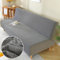 Surwin Sofabezug ohne Armlehnen Winter Plüsch Stretch Armlose Sofabettüberzug Clic Clac Antirutsch Sofahusse Schonbezug Protector für Klappcouch Schlafsofa mit 2/3 Sitzplätzen (190-210cm,Dunkelgrau)