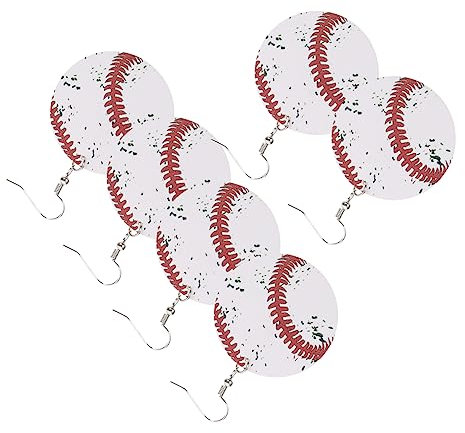PACKOVE 3paare Sportliche Ohrringe Für Frauen Vintage Baseball-ohrringe Modische Sport-ohrhänger Für Sportliebhaber Und Besondere Anlässe Elegantes Design Langlebig Und Charmant