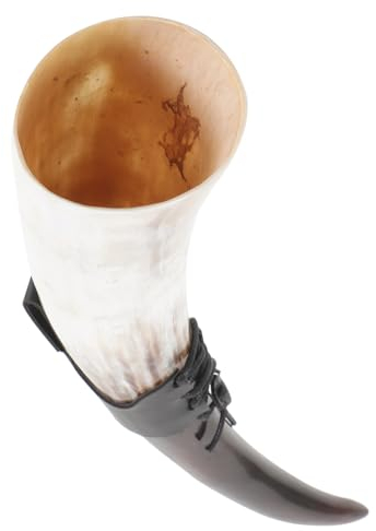 MAGICLULU Taza de Gran Capacidad para Beber Estilo Vintage con Decoración de Cuerno 20-30 Cm para Decoración del Hogar