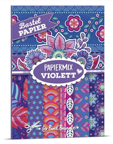 Bine Brändle - Bastelpapier - Papiermix VIOLETT