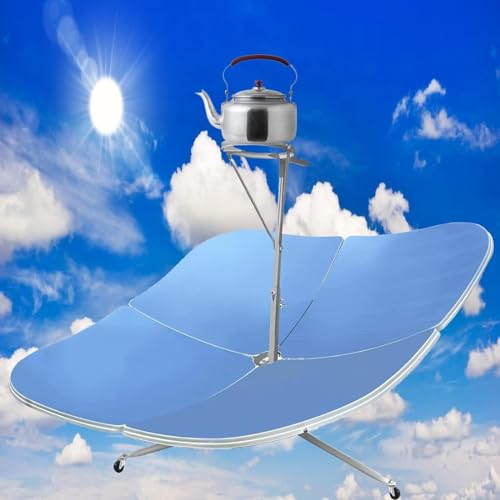 DWSSX Horno Solar parabólico, Cocina Solar portátil de 1800 W, Parrilla Exterior for cocinar Alimentos, Herramienta de Calor Concentrado, Zonas agrícolas y pastorales