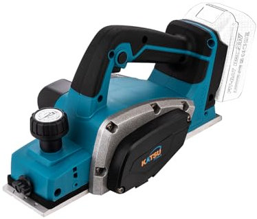 KATSU FIT-BAT Pialla Cordless 21V Brushless 82mm, Prof. 2mm, Base in Alluminio con 3 Scanalature a V, Lame Extra, Senza Batteria e Caricatore