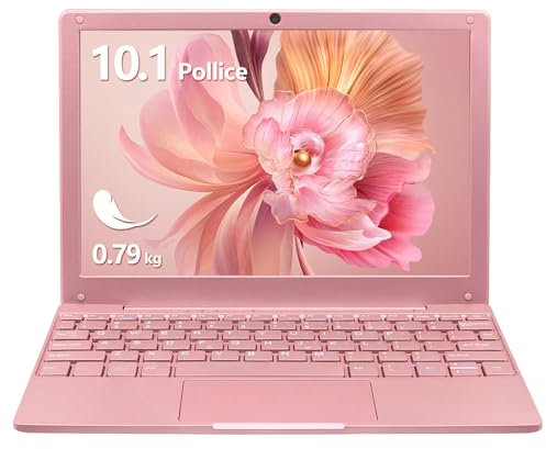 LONGEVINCE Piccolo mini laptop,10,1 pollici (0,79 kg),ultra sottile e leggero netbook Windows 11,Celeron N4020,8 G DDR4,webcam,USB 3.0,tipo C,HDMI,perfetto per bambini e adulti (Oro rosa, 8G+128G SSD)