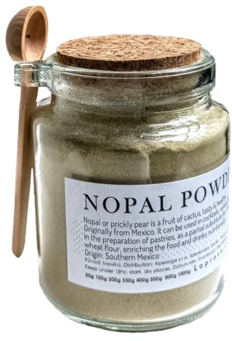 Nopal in Pulver (Opuntia ficus-indica) 250g in einem Plastikbehälter
