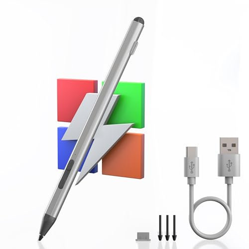Microsoft Surface Pen - Magnetischer Surface Stift mit 4096 Druck Tilt & Palm Rejection, Microsoft Surface Stylus Stift für Surface Pro 10/9/8/X/7/6/5/4/3,Surface Go4/3/2/1/Laptop/Studio/Book4/3/2/1