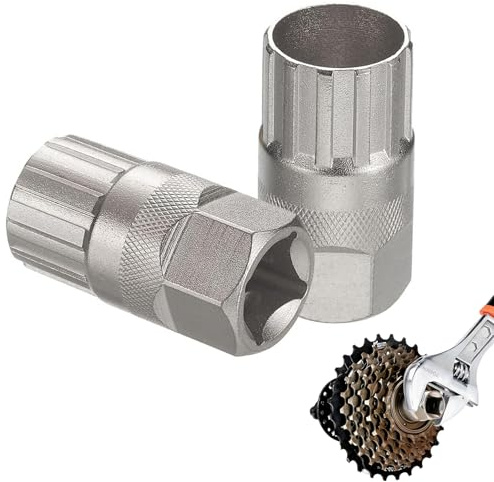 Xiciki 2Pcs Cassette Removal Tool Bicycle Freewheel Remover for Shimano, Compatible with Sunrace, Sram, DNP 6/7/8/9/10/11 Speed Mountain Bike Bottom Bracket Removal Tool
