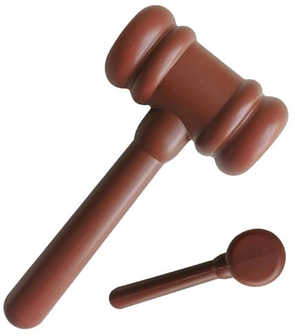 Judge Gavel Toy - Toddler Gavel | Justice Hammer Kids | Round Hammer Sound | Wood Hammer Court | Judge Hammers | Wood Role Play Toys | Courtroom Gavel Toy | Judge Gavel Costume Accessory