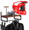 GHWMYD Porte Casque Moto Mural, Support Casque Rétro avec Planches en Bois et de 2 Porte de Casque pour Moto équipement, Football et de Vélo, Veste Moto Étagère de Rangement, 41 x 26 x 20.4 cm