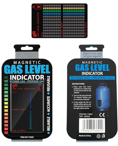 LIYANHU 2 Pcs Gas Bottle Indicator, Magnetic Gas Bottle Indicator, Magnetic Gas Cylinder Tool, Gas Bottle Indicator, Reusable Magnetic Gas Indicator for Butane, Propane, Lpg Fuel Tanks