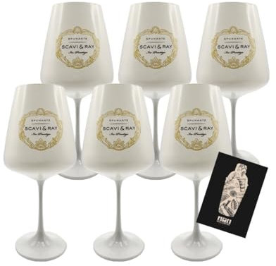 Scavi & Ray ICE Glas 6er-Set - 6 x Ballonglas für Prosecco/Champagner 0,2L geeicht