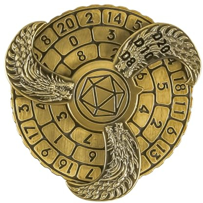 Laroal Roulette-Würfel-Spinner, 7-in-1, polyedrischer Metallwürfel, Spinnwürfel, Gyro-Würfel mit Drachenkompass und Geschenkbox