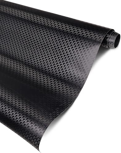 Foneso Matte Black Vinyl Wrap Film, Fashion Aircraft Textured Wrap Roll Air Release Sheet Film, Auto Motorcycle Car Interior Exterior Phone Case Protection Sticker (Black, 1ft x 10ft)