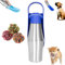 750 ML Gourde pour Chien Promenade Gourde Chien Isotherme Bouteille d'eau pour Portable Acier Inoxydable 304 Bol d'eau De Voyage pour Et Chat