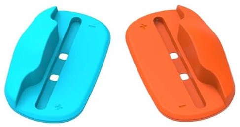 SHEAWA Poignée convertisseur souris pour manettes Switch 2 Joy-Con - Adaptateur souris sans fil 2 en 1 et support pour manettes, poignée portable (bleu-orange)