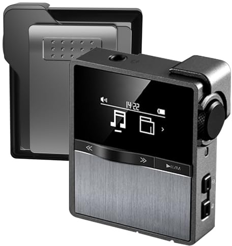 Hmusic P68 Lecteur MP3 HiFi avec clip, lecteur de musique haute résolution DSD sans perte Bluetooth, lecteur audio haute résolution portable avec carte mémoire de 16 Go, prend en charge jusqu'à 128 Go