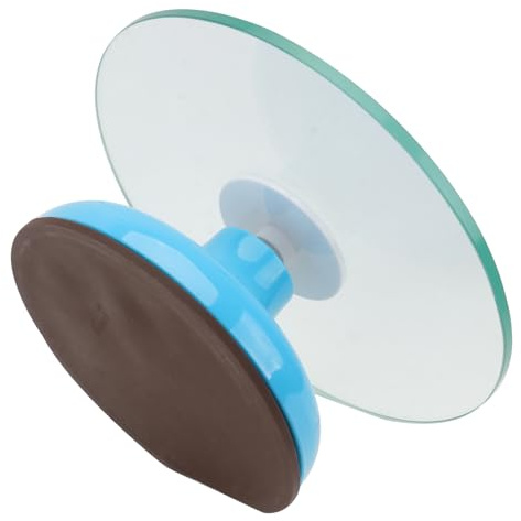 BESTYASH 10-inch Tempered Glass Cake Decorating Turntable Revolving Cake Stand Baking Display for Home Use Blue