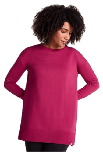 TOG24 Michelle Womens Sweatshirt. Made From A Super Cosy Cotton Blend. With Ribbed Cuffs & Hem For Extra Comfort Plus Dropped Shoulders & Dropped Hem With Side Split For Stylish & Fashionable Look.