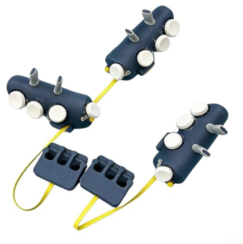 MIKMLYZE 6-Finger-Game-Controller-Tasten für iPad, ABS-Handy für Shooter-Tasten, 8-Finger-Steuerungsset, Pro-Trigger für zehn Finger (31,9 - 34,3 cm)