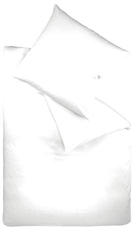 fleuresse 9200 Colours Interlock Jersey Bettwäsche aus 100% Baumwolle, Oekotex Standard 100, weiß, 155 x 220 cm