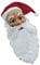 Weihnachtsmann Maske mit Plüschbart Weihnachten