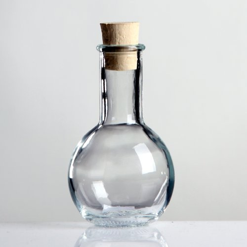 Likörflaschen 10 x Tulip 100ml inkl. Korken/Schnapsflasche/Ölflasche/Essigflasche/Probenflasche - Klarglas - Öffnung 18mm - inkl. Korken 18/22