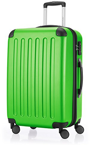 HAUPTSTADTKOFFER - SPREE - Hartschalen-Koffer Trolley Rollkoffer Reisekoffer, 4 Doppel-Rollen, 65 cm, 74 L, Apfelgrün
