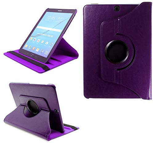 COOVY® 2.0 Etui pour Samsung Galaxy Tab S2 9.7 SM-T810 SM-T813 SM-T815 SM-T819 Coque de Protection Rotation 360° Smart Housse Cover Case Stand Auto Réveil/Sommeil | Violet