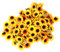 NUOLUX 100 Stück künstliche Sonnenblume Köpfe Für Zuhause Party Dekoration Props Gelb