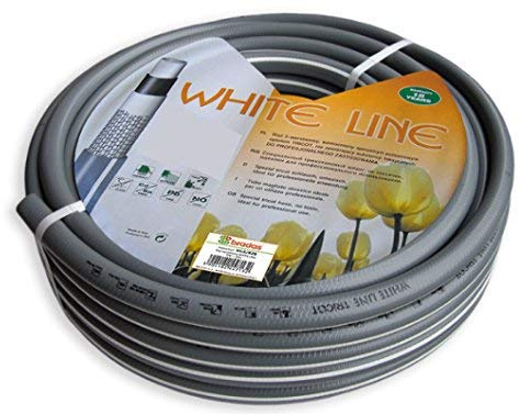 Bradas WL1/250 Konstruktion – 50 m Garten Wasserschlauch 1/2 weiße Linie – 5 Schichten, grau, 40 x 40 x 30 cm