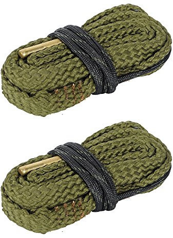 Kayla_Lan 2 x Bohrungsreiniger .38 Kal .357 Kal .380 Kal & 9 mm Gewehrlaufreinigungsseil Gewehr/Pistole/Schrotflinte Messingbürste Reinigungsschnur