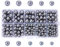 PandaHall Elite 340 Stück Grau Pearlized Runde Glas Perlen