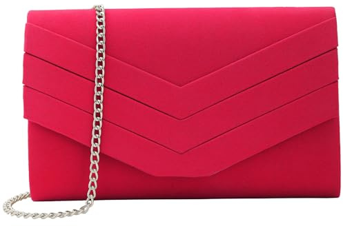 Best World 4 Yu Wocharm Womens V Shape Suede Clutch Evening Prom Purse Bridal Shoulder Handbags