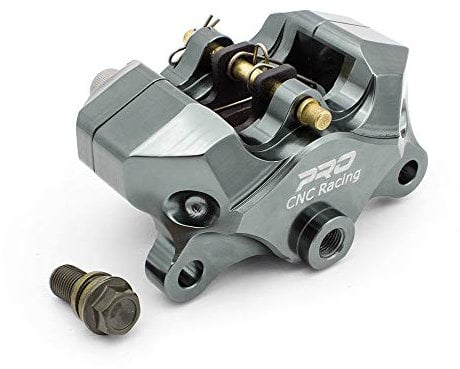 85mm 2-Piston Billet Aluminum Universal Motorcycle Rear Brake Caliper Cover Pump for Motorcorss Bike Mmotorbike Scooters Street Bike (32mm inside circle diameter)