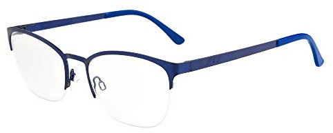 Edison & King Lesebrille Celebrity Halbrand Metallbrille mit Premiumgläsern (Blau, +1,50 dpt)