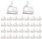 50 Pcs White Cable Clips,ALBOYI Self-Adhesive Cable Orangizer Adjustable Wire Management Cable Holder for Car/Stage/Office/Home