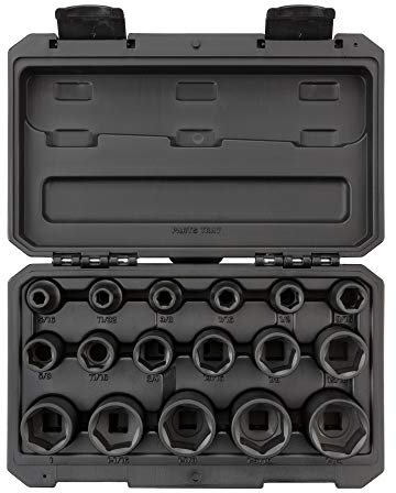 TEKTON 1/2 Inch Drive 6-Point Impact Socket Set, 17-Piece (5/16-1-1/4 in.) | SID92301