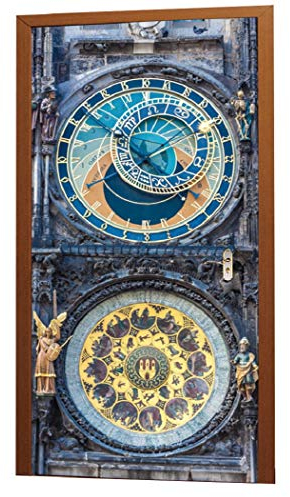 izielad Abnehmbare 3D-Tür Tapete Vinyl 3D Dart Ziel Kunst Dekor Aufkleber Wandbilder für Wände Wohnzimmer Schlafzimmer Wohnzimmer Büro Büro Dekoration 77X200CM