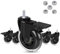 Hirate 3 Lockable Caster with 5/16 Threaded Stem, 5pcs Caster Wheels with Brake Safe Locking Swivel Casters for Office Chairs Home Furniture (Include Lock Nuts)