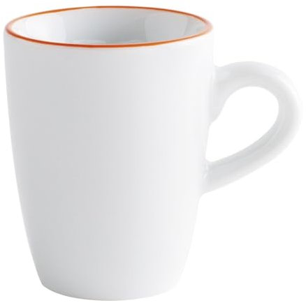 KAHLA 574732A69970C Pronto Line Espresso-Obertasse hoch 0,10 l Line sunset orange | Espressotasse mit oranger Linie aus Porzellan