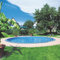 well2wellness® Sunny Pool 350x120 cm Rundbecken Set | Schwimmbecken | Relax Pool | Rundpool | Stahlwandpool | Komplettset | Innenhülle blau 0,6mm | PVC-Handlauf