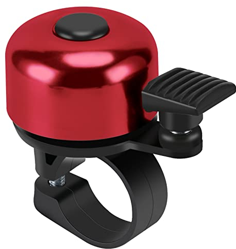 Binudum Fahrradklingel Mountainbike Retro Mini Fahrrad Klingel Laut 120 db Widerstandsfähigem MTB Rennrad Radfahren Fahrradglocke für Kinder und Erwachsene (Rot)