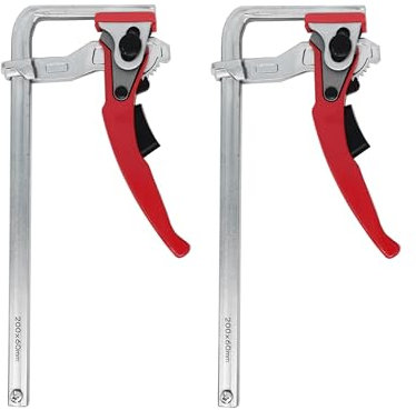 2 Pcs Ratchet Track Saw Rail Clamp MFT Clamp for MFT Table and Rail System 200x60/300x60mm Suitable for Festool