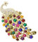 KristLand Vintage Große Pfau Tier Brosche Anstecknadel Zierlich Strass Funkelnd Kristall Brosche Vogel Modeschmuck Accessoires für Schal Corsage Party Geburtstag Geschenkbox Damen Herren Gold Farben