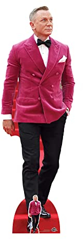 STAR CUTOUTS CS970 Daniel Craig Red Velvet Jacket Lifesize Pappaufsteller mit Mini
