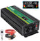 JIGUUN 3000W Wechselrichter Reiner Sinus Spannungswandler 12V 230V Inverter mit 2 EU Steckdosen 2.1A USB Ausgang,Kabellose Fernbedienung und LCD-Anzeige Spitzenleistung 6000W für LKW Camping Notfall