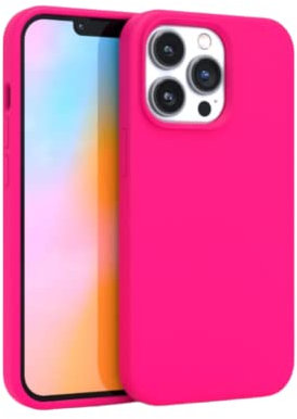 FELONY CASE - iPhone 14 Pro Max Case - Stylish Neon Pink Silicone Phone Cover - Wireless Charging Compatible, 360° Shockproof Protective Cases for Apple iPhone 14 Pro Max